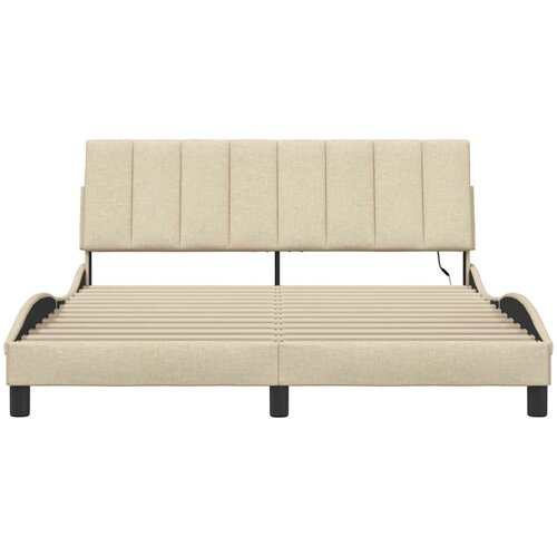  Okvir za krevet bez madraca Hanko krem 160x200 cm od tkanine Slike