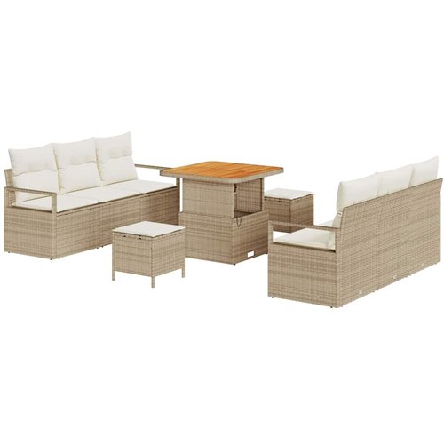  Sjedeća garnitura za vrt 9 kom. poliratan 175 x 62 x 85 cm Slike