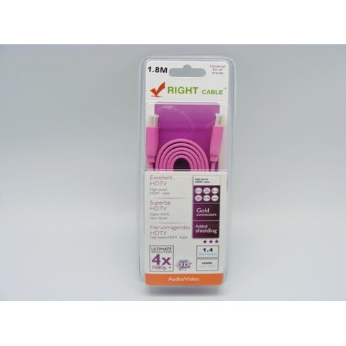  Kabl HDMI na HDMI flat 1,8m pink Cene