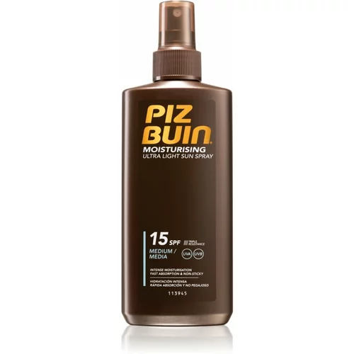 Piz Buin moisturising ultra light sun spray SPF15 vlažilni sprej z uv zaščito 200 ml
