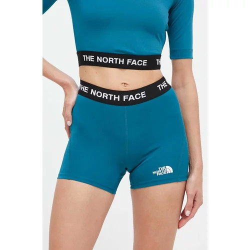 The North Face Sportske kratke hlače za žene, boja: tirkizna, s aplikacijom, visoki struk