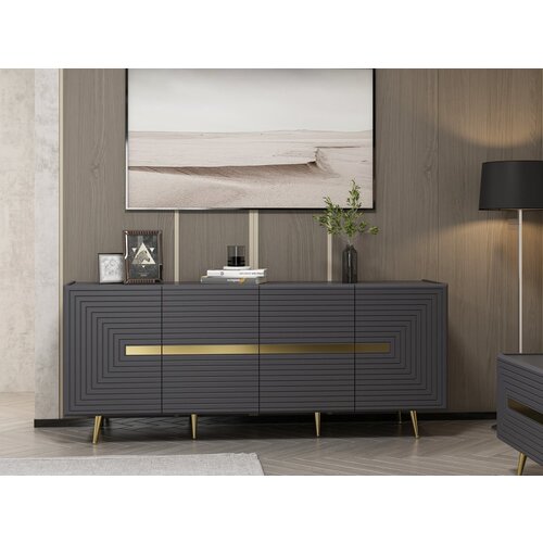 Wallity komoda Jose 180x75x47cm Antracit Cene