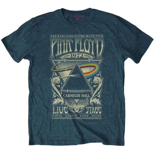 Pink Floyd Majica Carnegie Hall Poster Unisex Denim XL