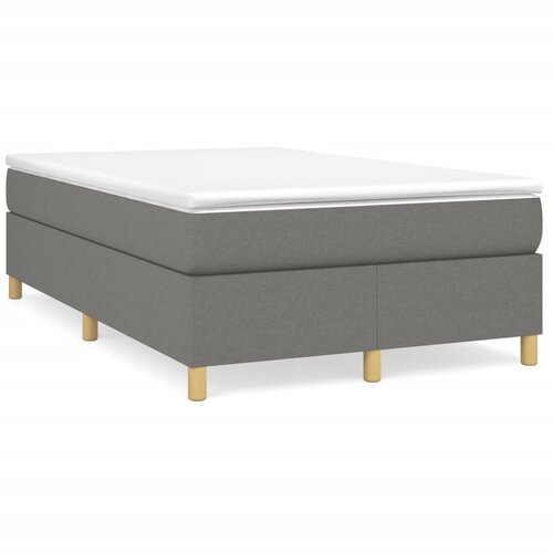 Maison Chic Box spring postelja - Vzmetna postelja z vzmetnico temno siva 120x200 cm blago SL19040, (21893990) Slike