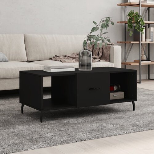 vidaXL Klubska mizica črna 102x50x40 cm inženirski les Cene