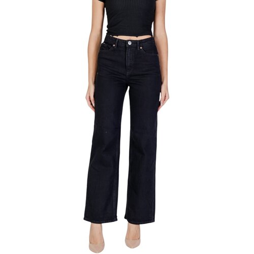 Vero_Moda Jeans straight VMTESSA HR WIDE JEANS RA118 GA NOOS 10290541 Črna Cene