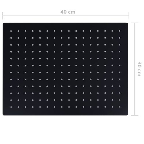  Glava za tu&amp;scaron; od nehrđajućeg čelika 40 x 30 cm pravokutna crna Slike