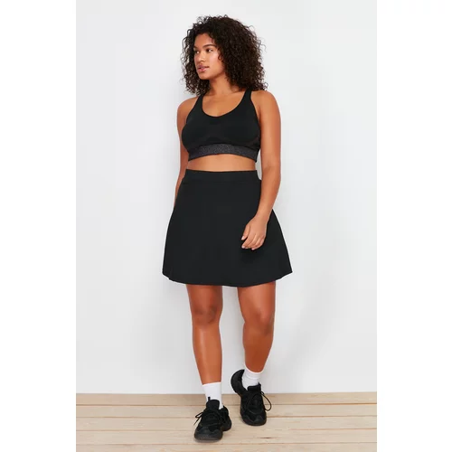 Trendyol Curve Black 2 Layer Sports Short Skirt