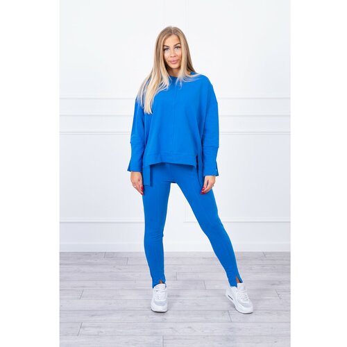 Kesi Set with an oversize blouse mauve blue Slike