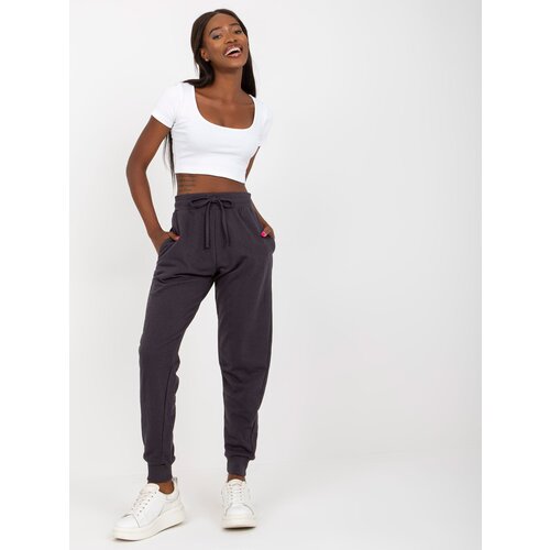 BASIC Feel Good Graphite classic basic tied sweatpants Slike