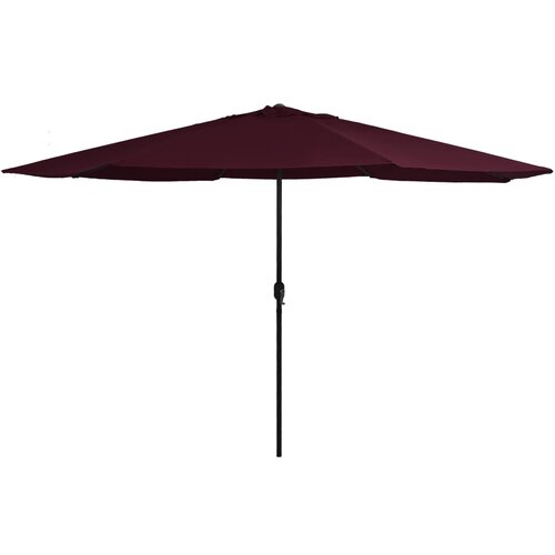 vidaXL Vrtni suncobran s metalnim stupom 390 cm bordo Cijene