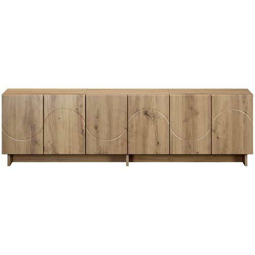  TV stalak 140 x 34,5 x 40 cm Hrast artisan Konstruirano drvo Slike