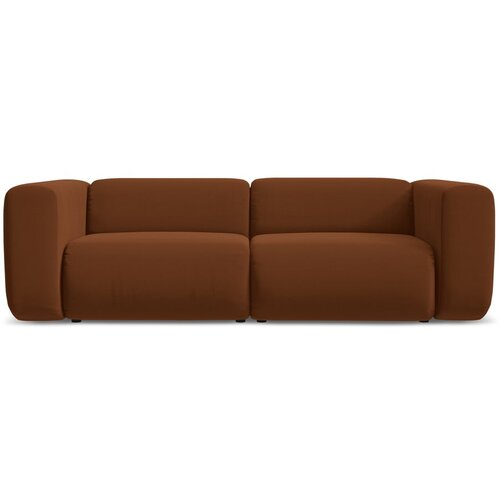 Makamii Narančasta/smeđa baršunasti sofa 228 cm Ekahi – Cijene