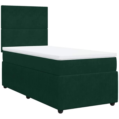 Box spring krevet s madracem tamnozeleni 90x190 cm bar&amp;scaron;unasti Slike