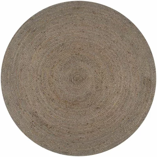 Ručno rađeni tepih od jute okrugli 90 cm sivi