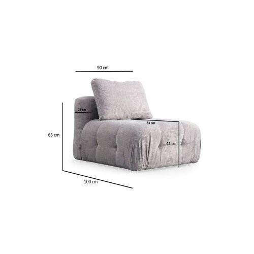 Atelier Del Sofa amaris O1 light grey 1-Seat sofa Slike