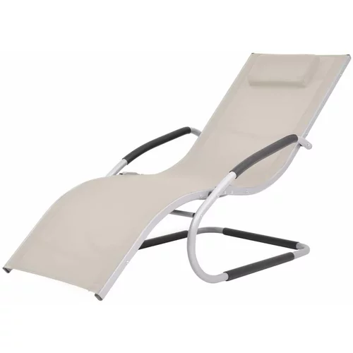  Ležaljka za sunčanje s jastukom od aluminija i tekstilena krem