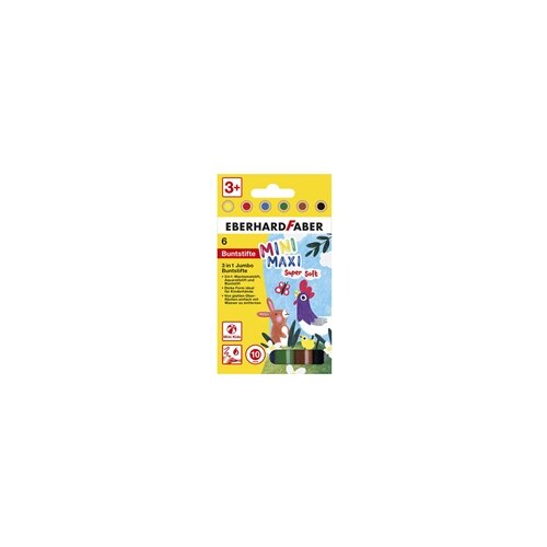 Faber-Castell Bojice Eberhard Faber Mini Maxi 3u1, 6 komada Slike