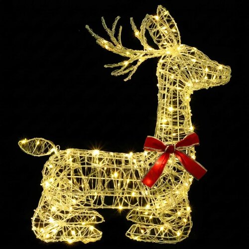  3D Božićni irvas LOVIISA 140 LED lampica Topla bijela - Topla bijela Slike