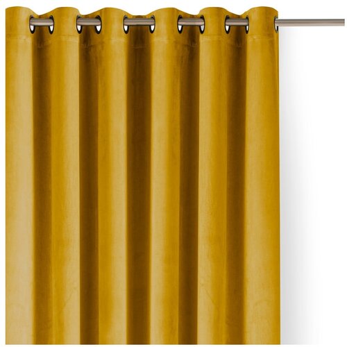 Filumi Gorčično rumena žametna zavesa za delno zatemnitev 530x250 cm Velto &amp;ndash; Slike