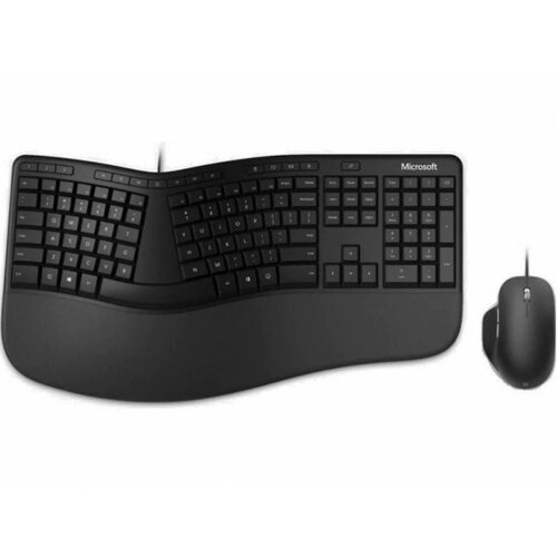 Microsoft Ergonomic desktop žična crna (RJU-00013) tastatura i miš Slike