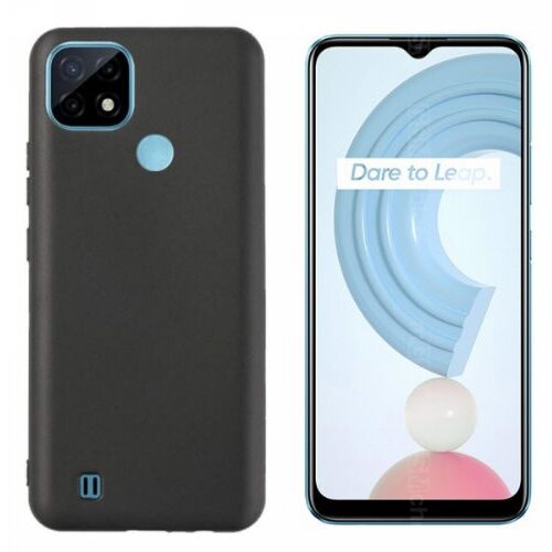 Nillkin silikonski ovitek za realme C21 - mat črn Slike