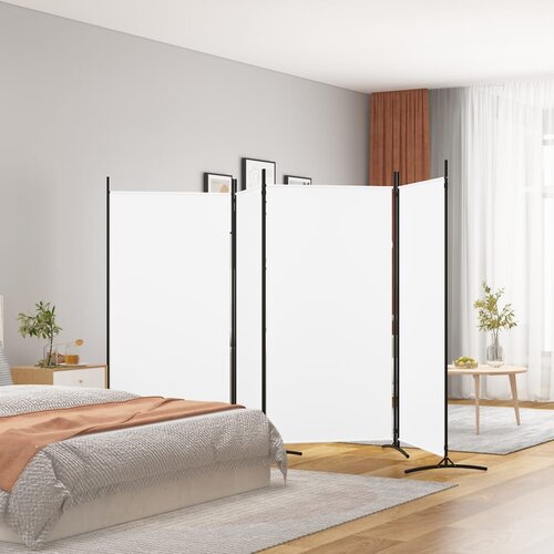 VidaXL Paravan 4-delni bel 346x180 cm blago Slike