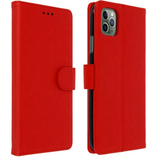 AVIZAR torbica za apple iphone 11 pro denarnica z nosilcem za videoposnetke, videz craquelé, rdeča, (5000012842) Cene