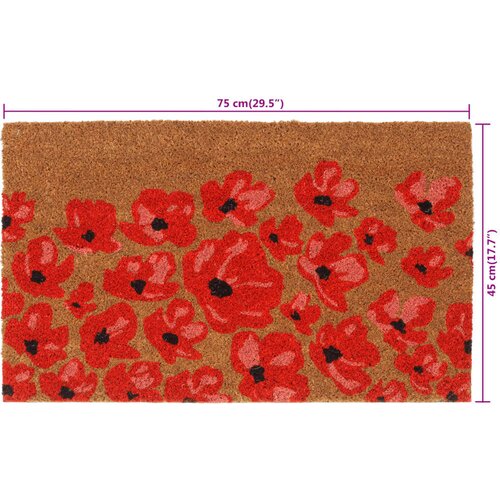  Otirač prirodni 45 x 75 cm čupavi od kokosovih vlakana Slike