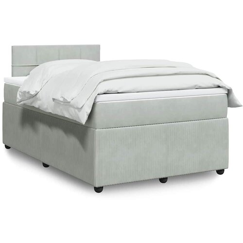 Box spring krevet s madracem svjetlosivi 120x200 cm bar&scaron;unasti Cijene