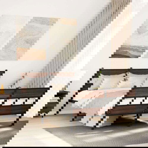 vidaXL Okvir kreveta bez madraca s uzglavljem i podnožjem 120x200 cm Cene
