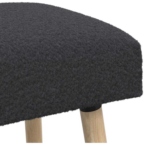  Klupa Jednobojno Tamnosiva 60 x 40 x 45 cm Boucl&amp;eacute; Slike