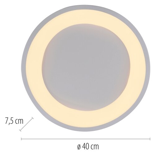 SCH&amp;Ouml;NER WOHNEN 14233-16 - LED prigu&amp;scaron;iva plafonsko svetlo MONTA LED/21W/230V, belo Slike