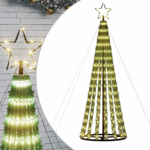 vidaXL LED božično drevo 275 LED tople bele 180 cm, (21583141) Cene