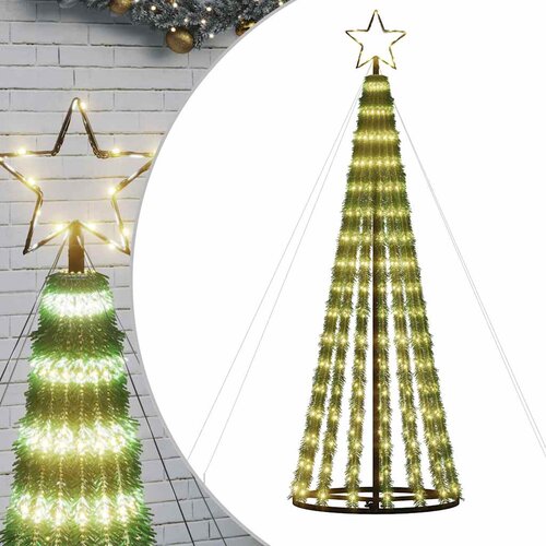 vidaXL LED božićno drvce 275 LED toplo bijelo 180 cm Cene