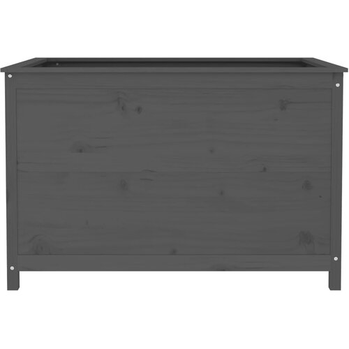 Povi&amp;scaron;ena vrtna gredica siva 119,5x82,5x78 cm masivna borovina Slike