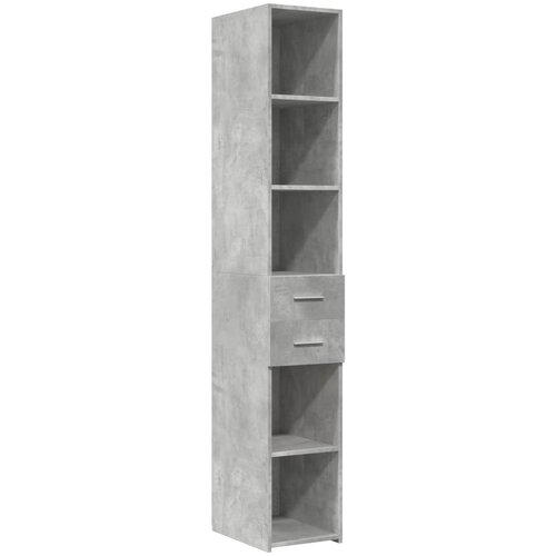 VidaXL Visoka omara betonsko siva 30x42,5x185 cm inženirski les, (21295743) Slike