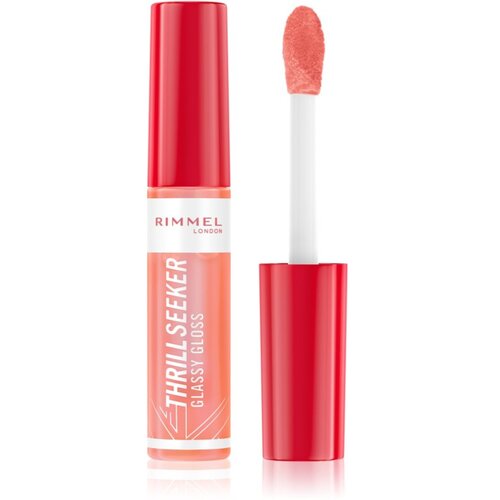 Rimmel London Thrill Seeker Glassy Gloss sijaj za ustnice za večji volumen odtenek 250 Peachy Vibes 10 ml Cene