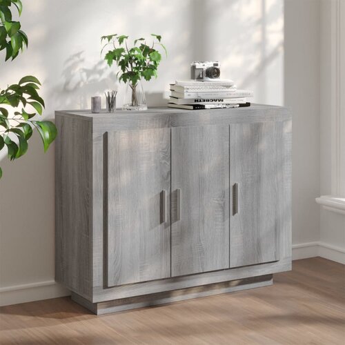 The Living Store Komoda siva sonoma 92x35x75 cm konstruiran les - Komoda, (21661771) Slike