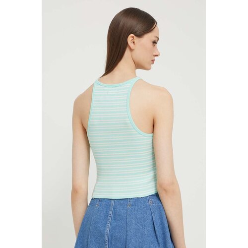 Superdry Bombažen top zelena barva Slike