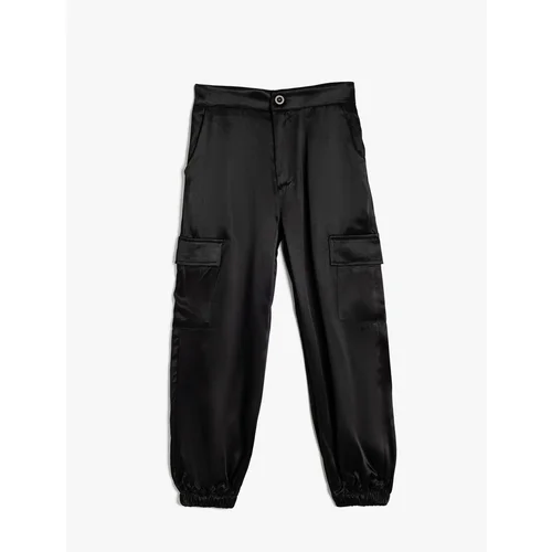 Koton Jogger Parachute Trousers Cargo Pocket Viscose Fabric