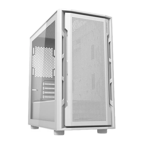 Cougar Uniface Mini RGB White| PC Case | Mini Tower / Mesh Front Panel / 2 x 140mm RGB Fans + 1 x 120mm RGB Fan / TG Left Panel - CGR-55C9W-RGB