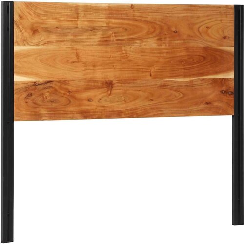 VidaXL Uzglavlje 120 cm Puno drvo bagrem i željezo Slike