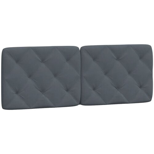Maison Chic posteljno vzglavje - vzglavna omarica - vzglavna stranica temno siva 120 cm žamet, (21703968) Slike