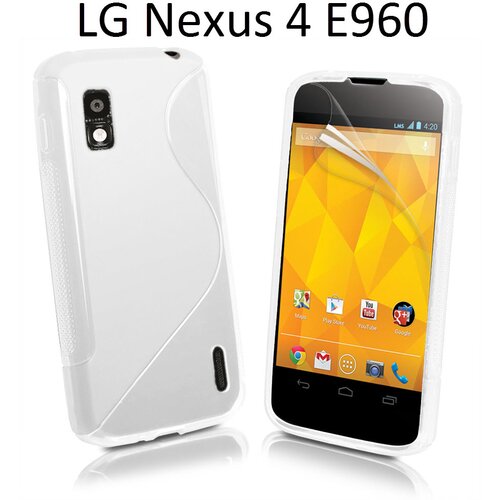  Gumijasti / gel etui S-Line za LG Nexus 4 E960 - beli Slike