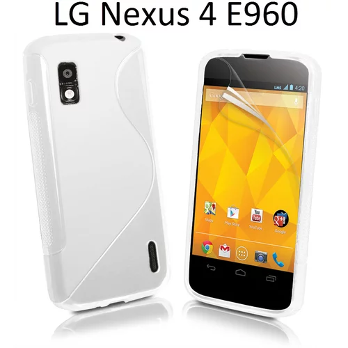  Gumijasti / gel etui S-Line za LG Nexus 4 E960 - beli