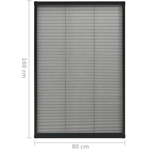  Zaslon protiv insekata za prozore antracit 80 x 160 cm aluminij Slike