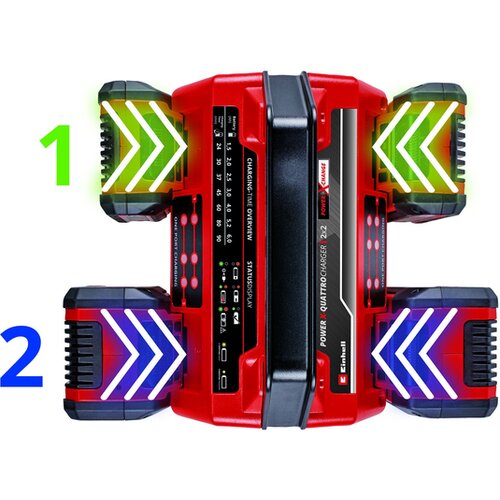 Einhell Accessory punjač za 4 baterije Power X-Change 2x2 Power X-Quattrocharger 4 A Slike