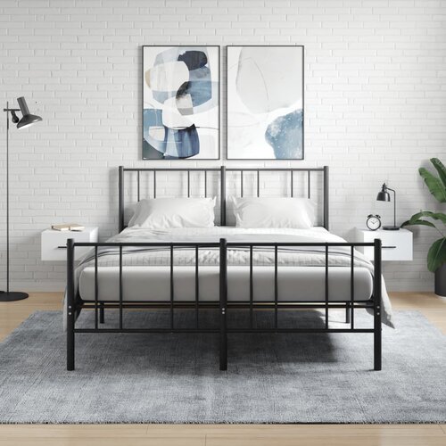 VidaXL Stenska nočna omarica 2 kosa bela 35x35x20 cm Slike
