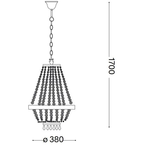 Ideal Lux led kristalni luster na lancu caesar 6xG9/3W/230V prečnik 38 cm hrom Slike